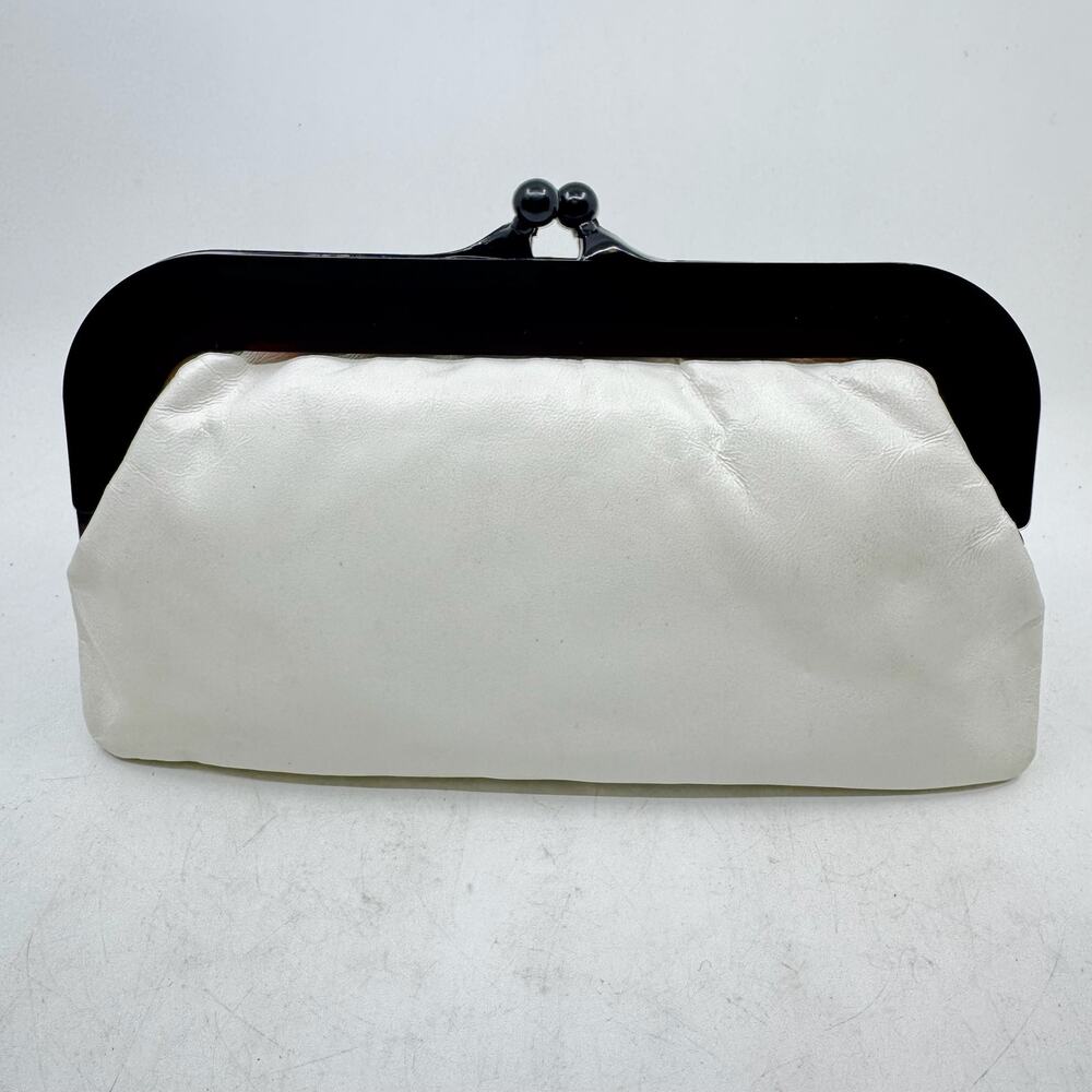 Vintage 60's White Italian Leather Clutch